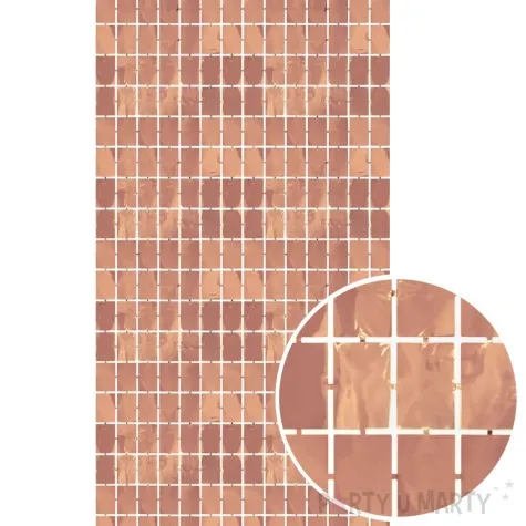 kurtyna na drzwi kafelki rozowe zloto partypal 200 x 100 cm