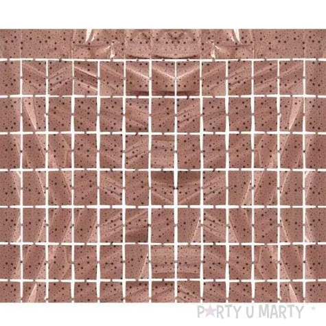 kurtyna na drzwi kwadraciki w gwiazdki rozowe zloto godan 200 x 100 cm