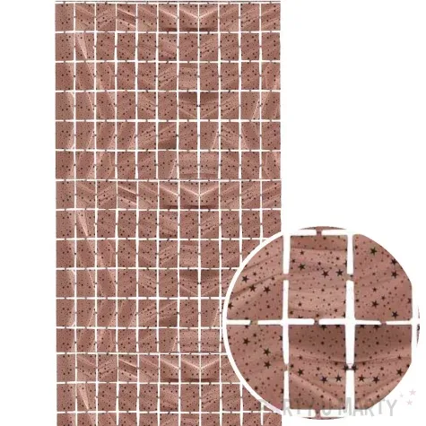 kurtyna na drzwi kwadraciki w gwiazdki rozowe zloto godan 200 x 100 cm