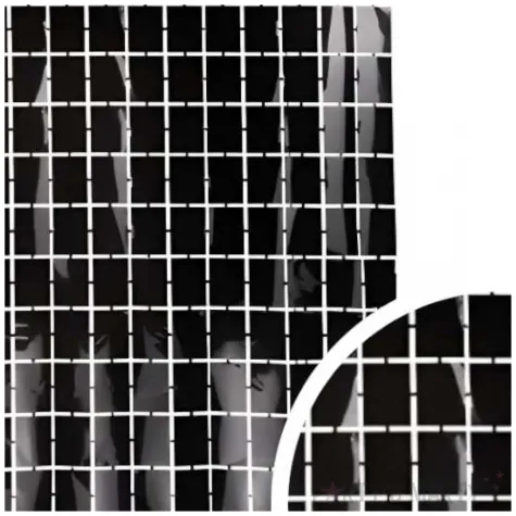 kurtyna na drzwi kwadraty dekoracja na sylwestra wesele czarny metaliczny 200 x 100 cm