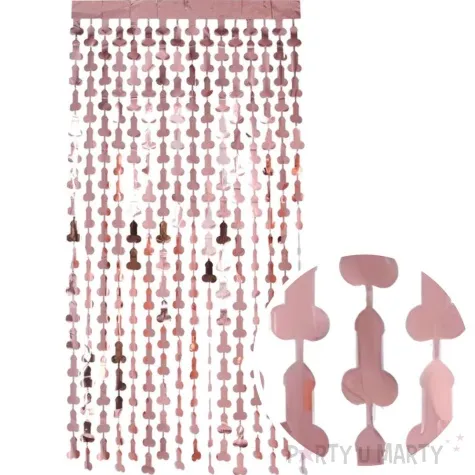 kurtyna na drzwi male peniski rozowy smiffys 190 x 91 cm