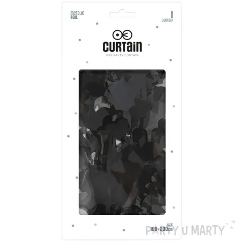 kurtyna na drzwi nietoperze halloween czarny partypal 100 x 200 cm