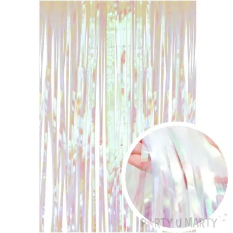 kurtyna na drzwi opalizujaca bialy godan 200 x 100 cm