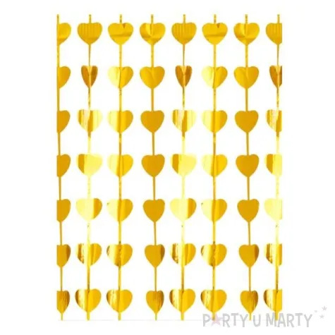 kurtyna na drzwi serca zloto godan 100 x 200 cm