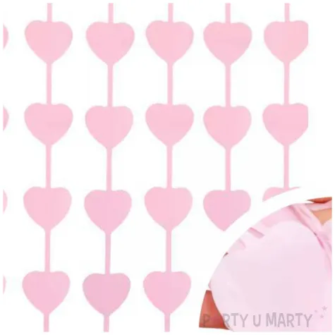 kurtyna na drzwi serduszka makaronowa rozowy jasny godan 100 x 200 cm