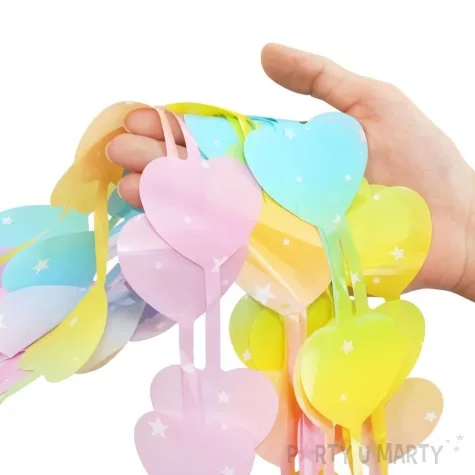 kurtyna na drzwi serduszka makaronowa wielokolorowy godan 100 x 200 cm