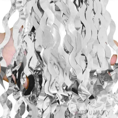 kurtyna na drzwi spirale srebrny godan 200 x 100 cm