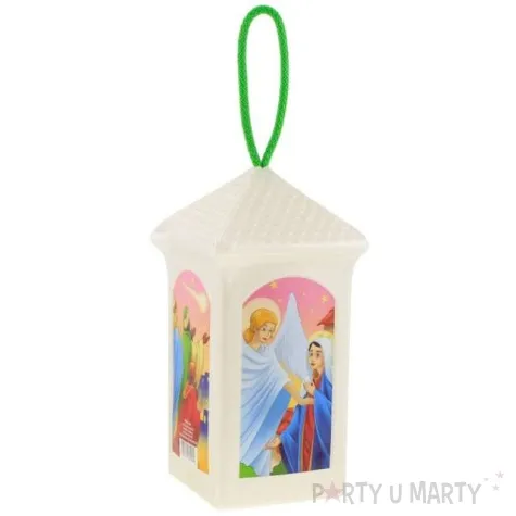 lampion adwentowy zmieniajacy kolor bialy prostokatny godan 20 cm