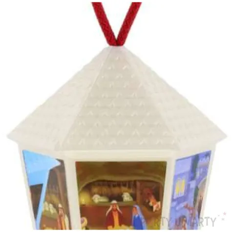 lampion adwentowy zmieniajacy kolor bialy szesciokatny godan 20 cm