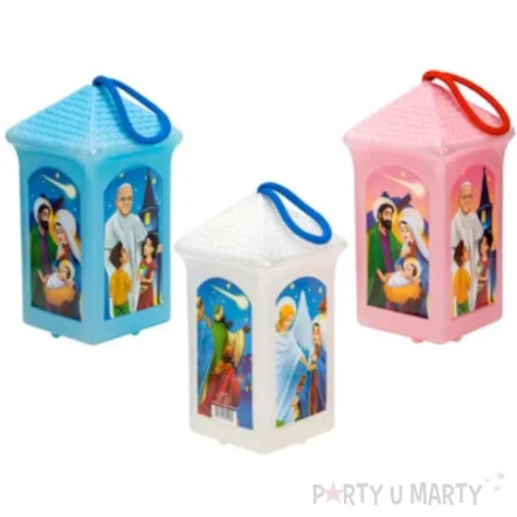 lampion adwentowy zmieniajacy kolor rozowy prostokatny godan 20 cm