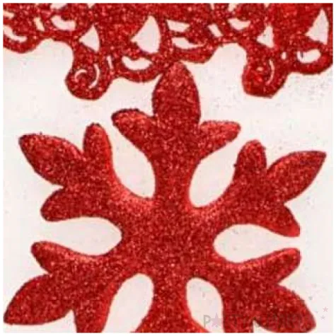 lampion elipsa sniezynka bialo czerwony adpal 145 135 mm