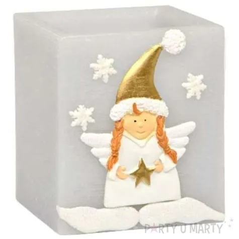 lampion kostka aniolek szary adpal 115 100 mm