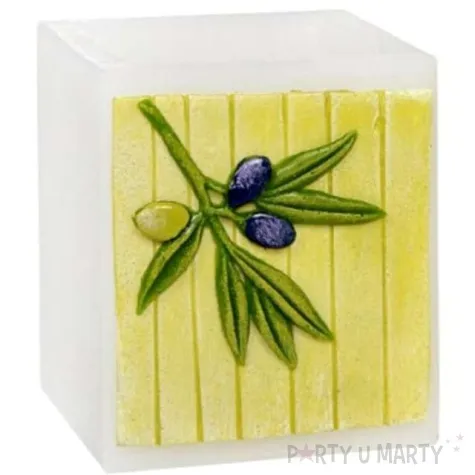 lampion kostka oliwka bialy adpal 115 100 mm