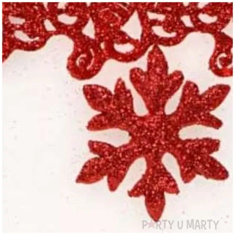 lampion kostka sniezynka bialo czerwony adpal 115 100 mm