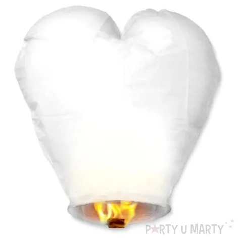 lampion latajacy serce xl bialy 38 x 95 x 95 cm