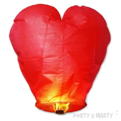 lampion latajacy serce xl czerwony 38 x 95 x 95 cm