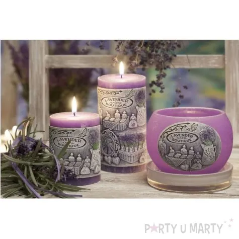 lampion lawendowa kula bartek candles 120 mm