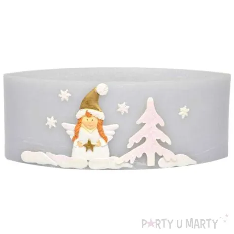 lampion lezka aniolek szary adpal 290 135 110 mm