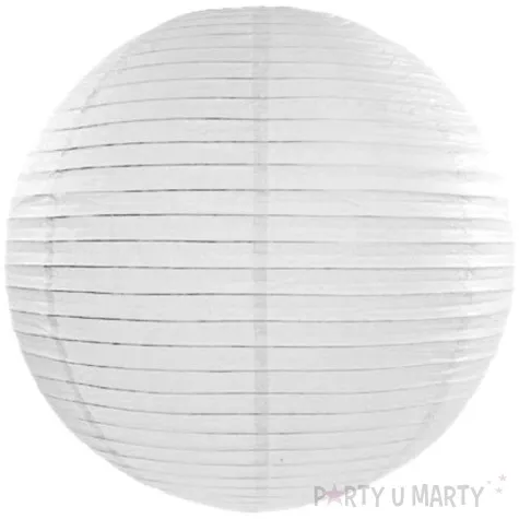 lampion papierowy classic bialy partydeco 45 cm