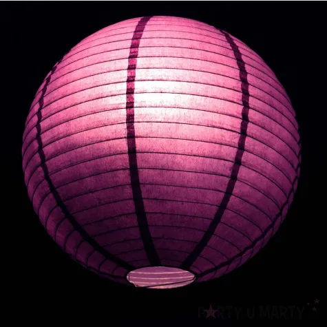 lampion papierowy classic rozowy ciemny partydeco 25 cm