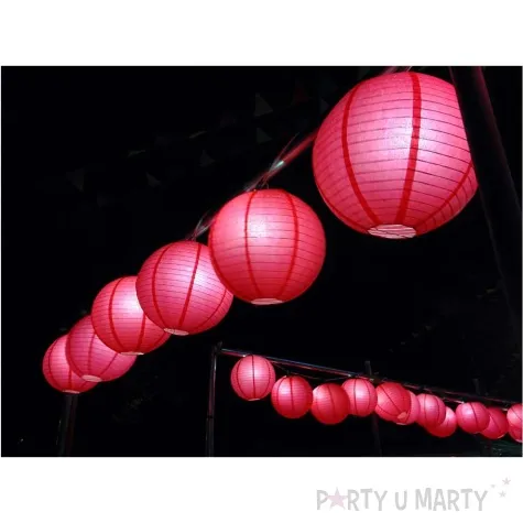 lampion papierowy classic rozowy partydeco 45 cm