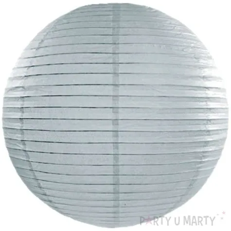 lampion papierowy classic szary zimny partydeco 45 cm