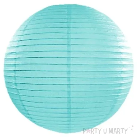 lampion papierowy classic tiffany blue partydeco 20 cm