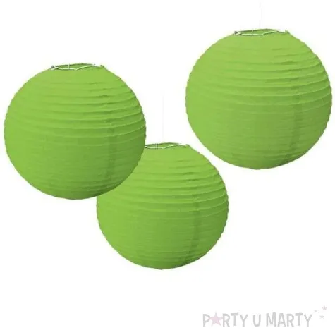 lampion papierowy classic zielony amscan 24 cm 3 szt