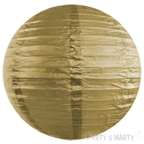 lampion papierowy classic zloty partydeco 20 cm
