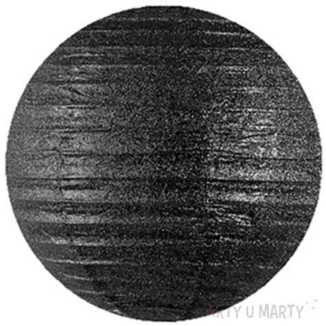 lampion papierowy czarny brokatowy 35 cm