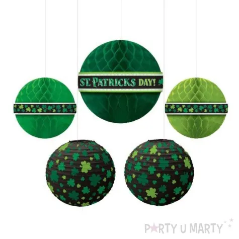 lampion papierowy dzien swietego patryka amscan 29 cm 5 szt
