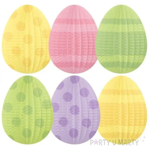 lampion papierowy jajka pisanki amscan 10 cm 6 szt