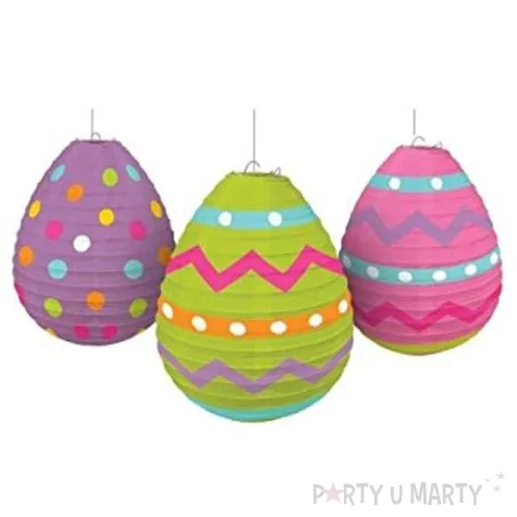 lampion papierowy jajka pisanki amscan 24 cm 3 szt