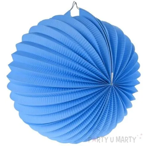 lampion papierowy kula deco 25 cm blekitny