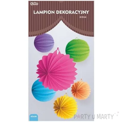 lampion papierowy kula deco 25 cm blekitny