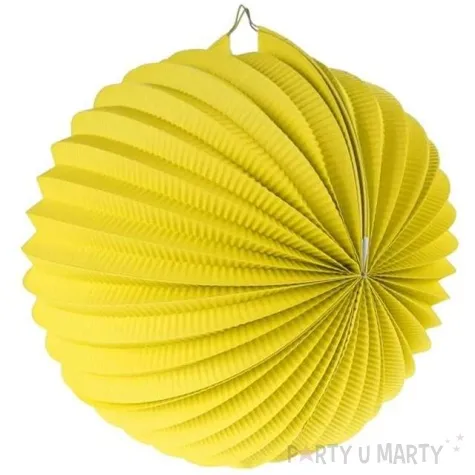 lampion papierowy kula deco 25 cm zolty