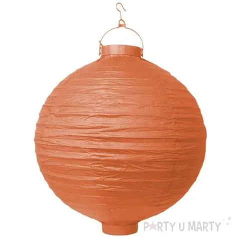 lampion papierowy kula pomaranczowy partydeco 20 cm