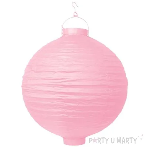 lampion papierowy kula rozowy jasny partydeco 20 cm