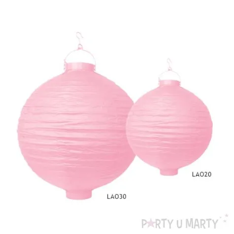 lampion papierowy kula rozowy jasny partydeco 20 cm