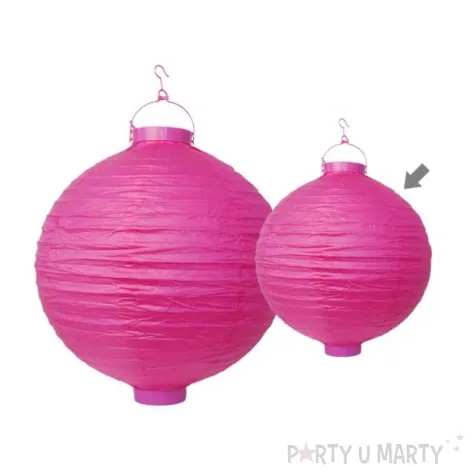 lampion papierowy kula rozowy partydeco 20 cm