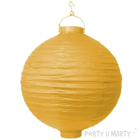 lampion papierowy kula zolty partydeco 30 cm