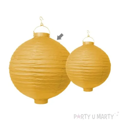 lampion papierowy kula zolty partydeco 30 cm