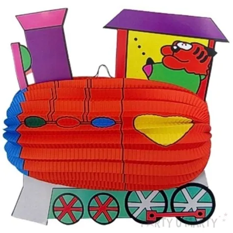 lampion papierowy lokomotywa