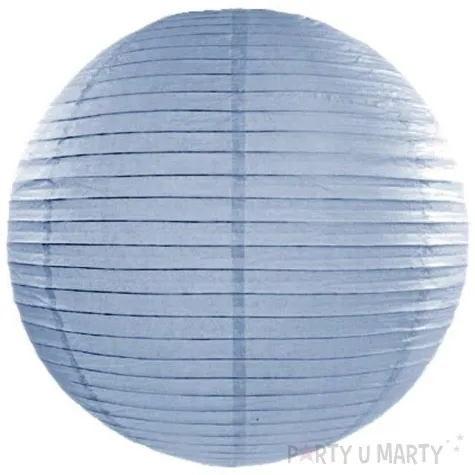 lampion papierowy niebieski mglisty jasny 25 cm