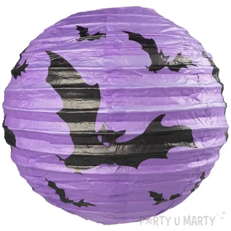lampion papierowy nietoperz fioletowy arpex 20 cm