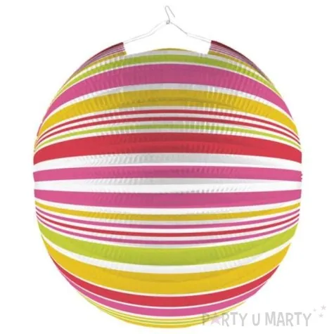 lampion papierowy paski hawaii amscan 25 cm