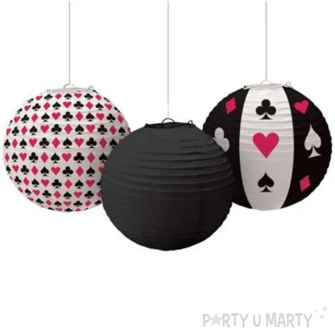 lampion papierowy place your bets amscan 24 cm 3 szt