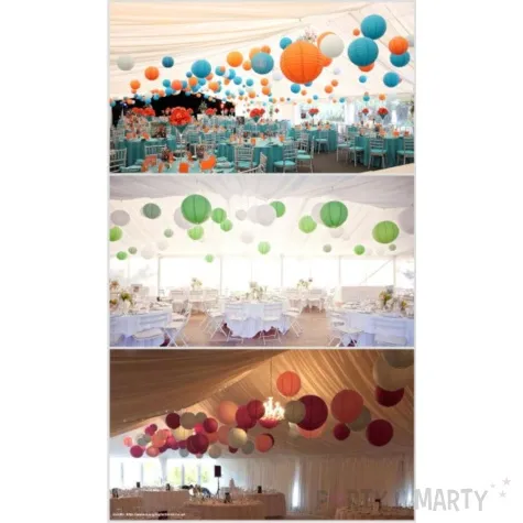 lampion papierowy pomaranczowy 20 cm