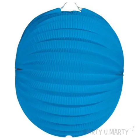 lampion papierowy round niebieski folat 22 cm