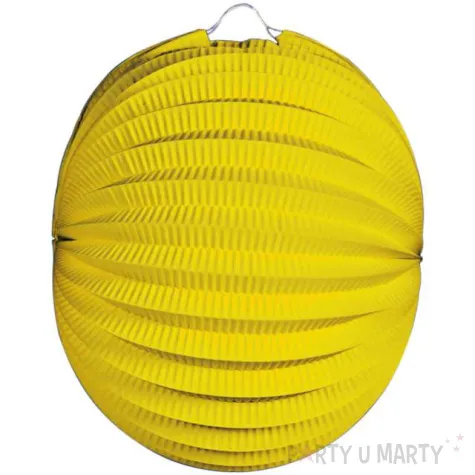 lampion papierowy round zolty folat 22 cm